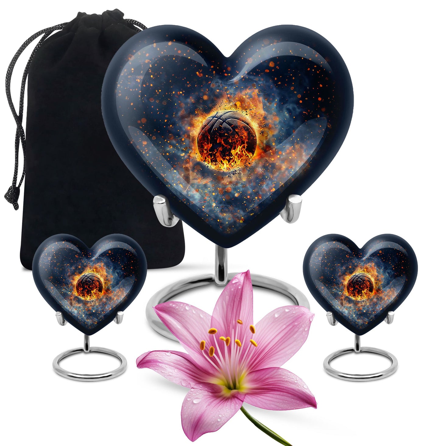 basketball-themed Heart Urn