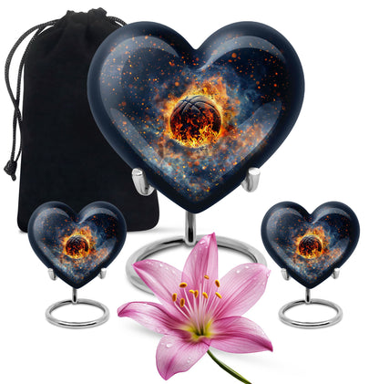 basketball-themed Heart Urn