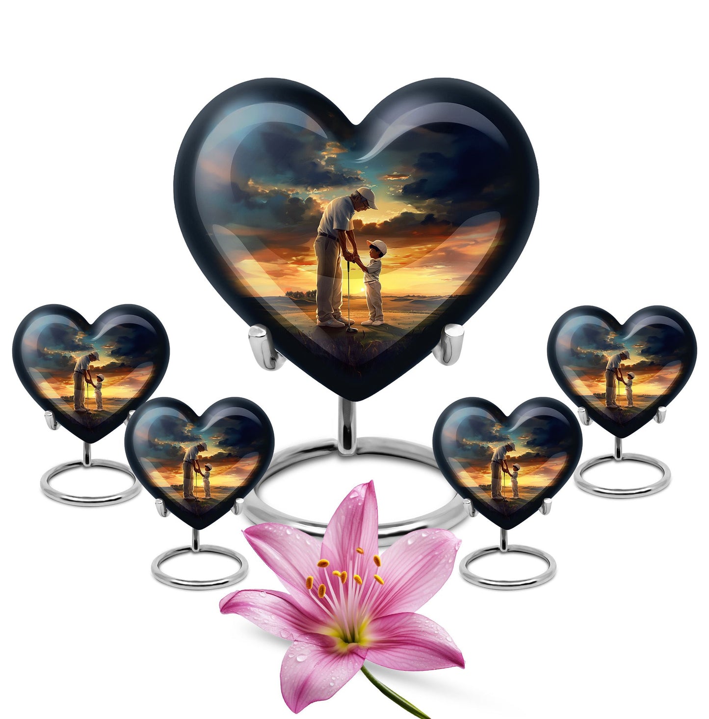  golf urn, large burial urn in abstract design 
