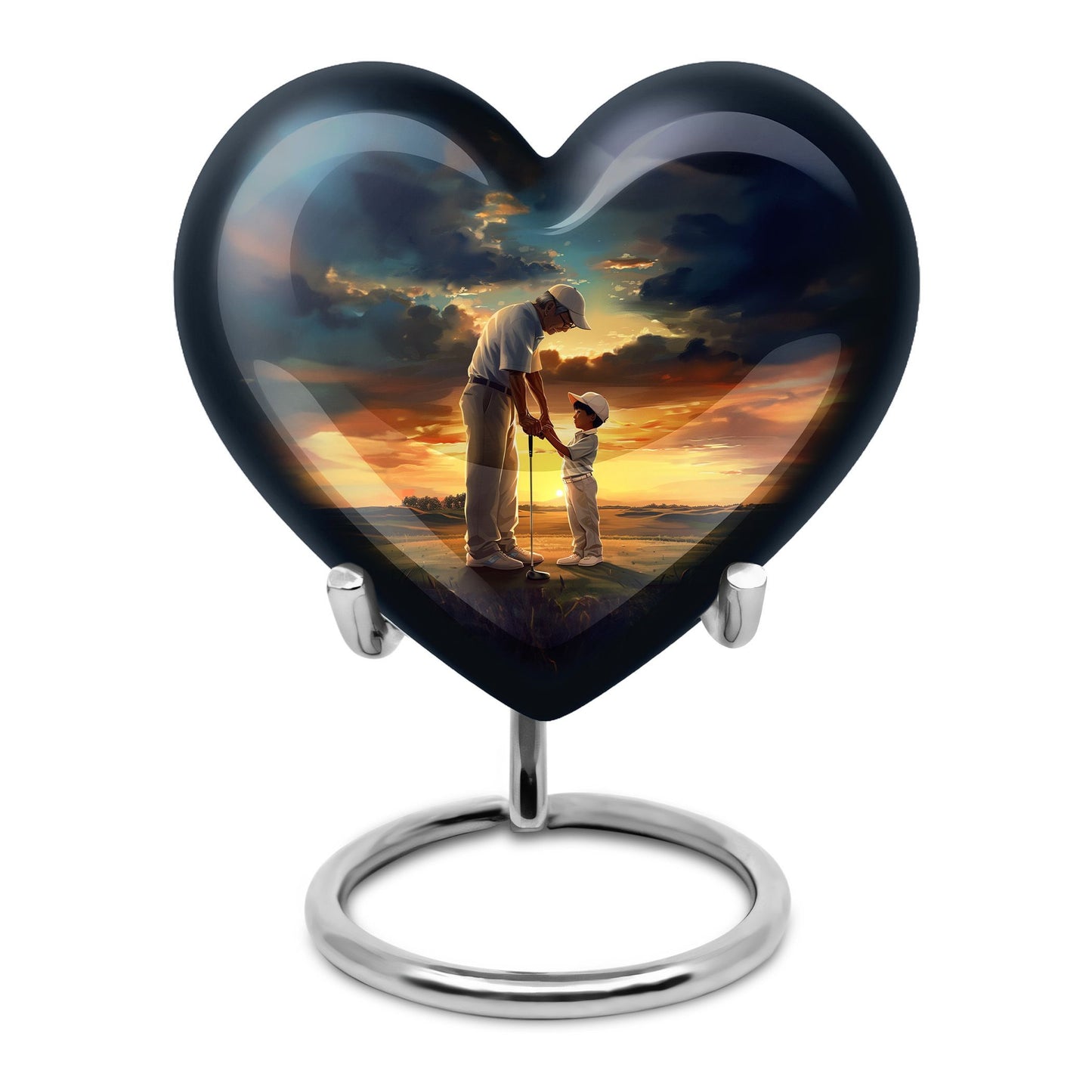  golf urn, large burial urn in abstract design 