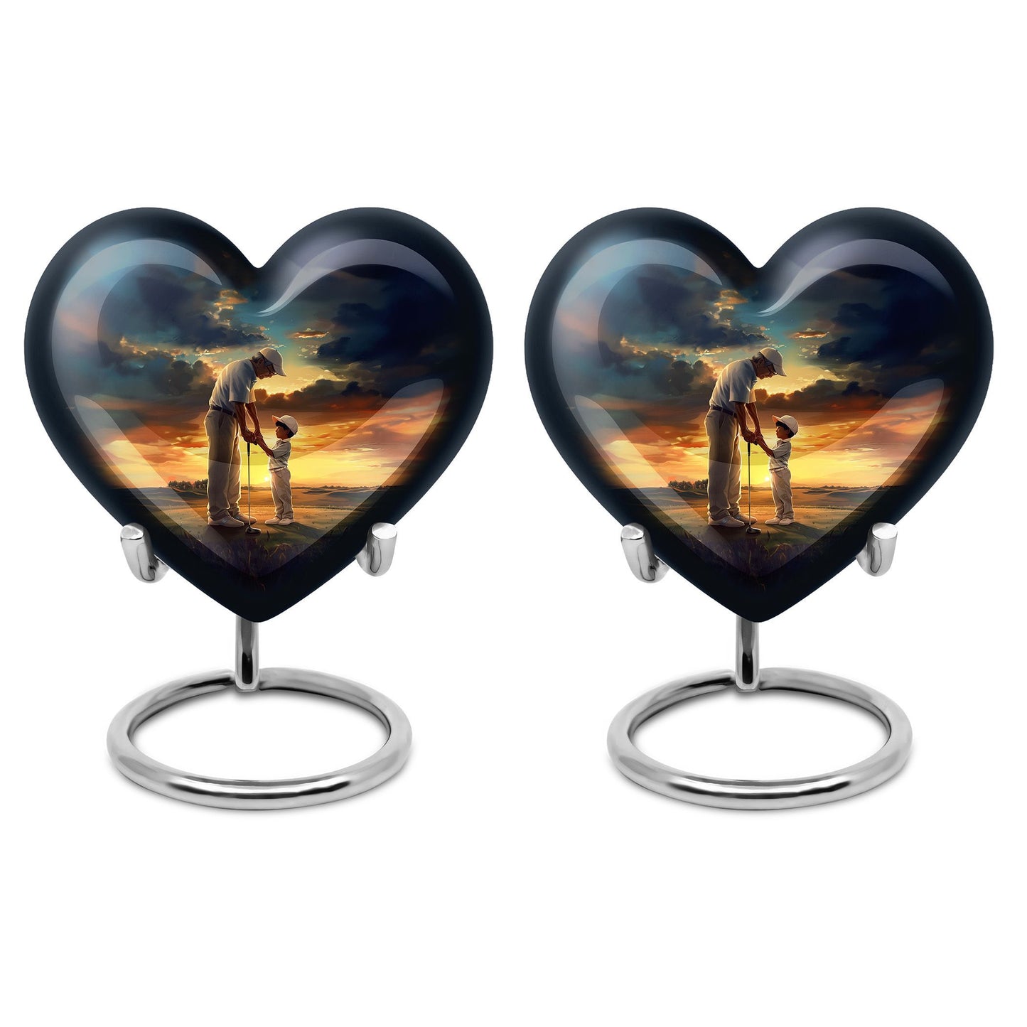  golf urn, large burial urn in abstract design 