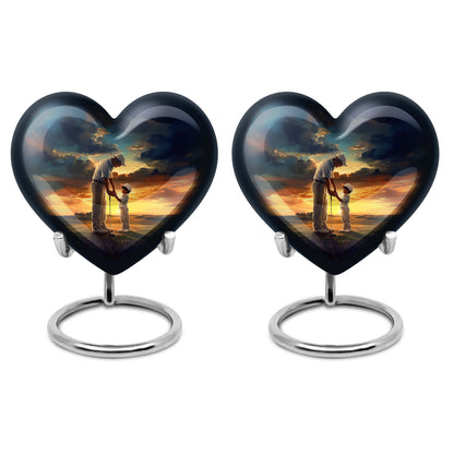  golf urn, large burial urn in abstract design 