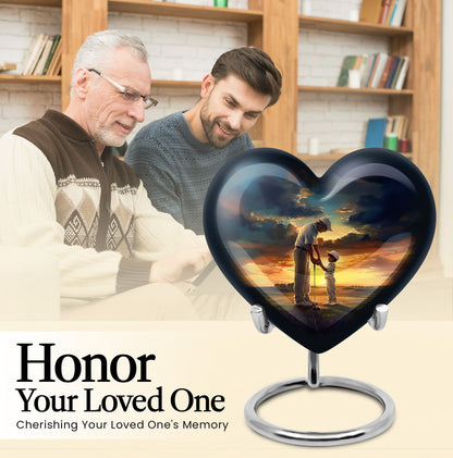  golf urn, large burial urn in abstract design 
