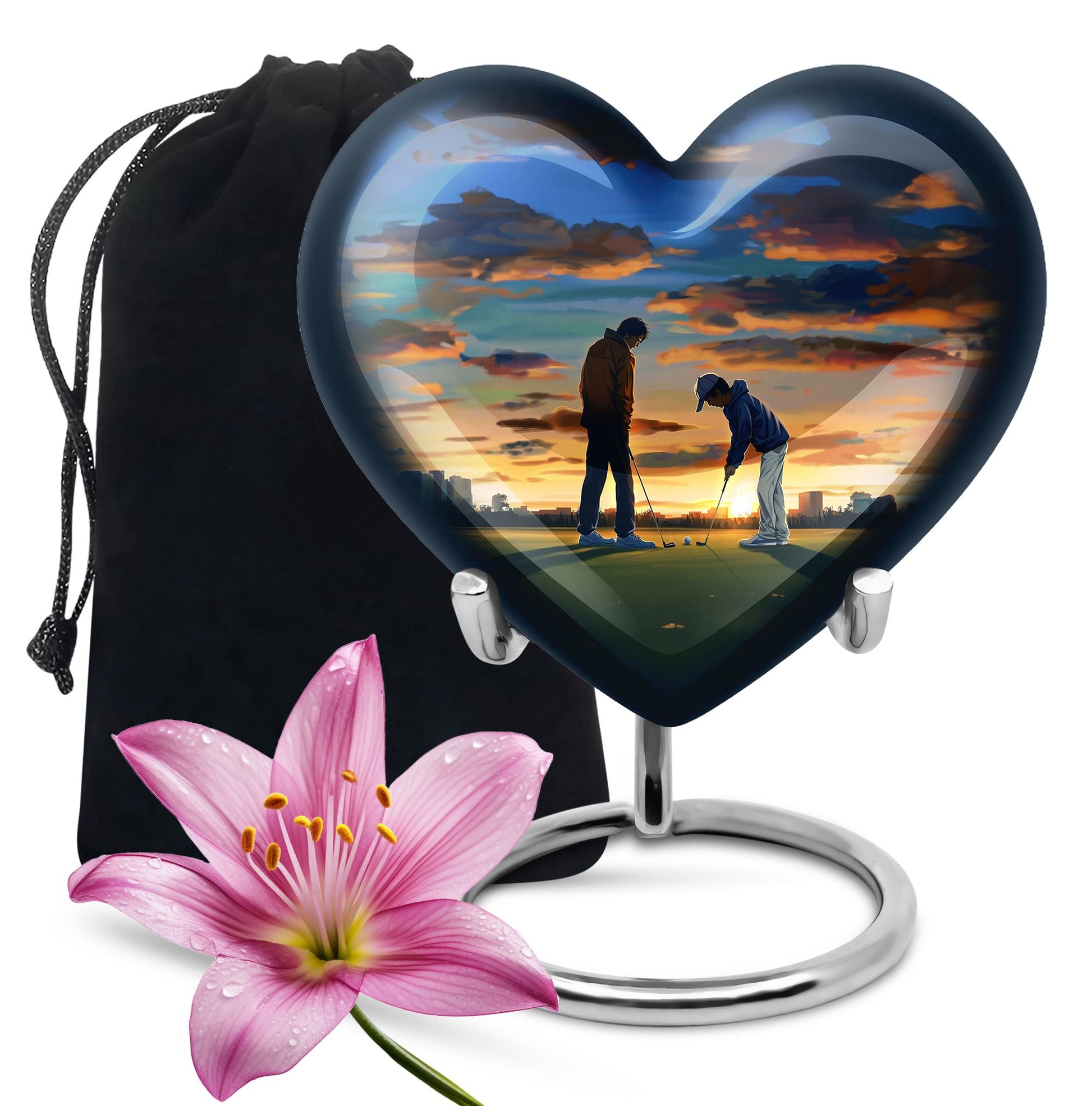  golf heart urn for adult female ashes,