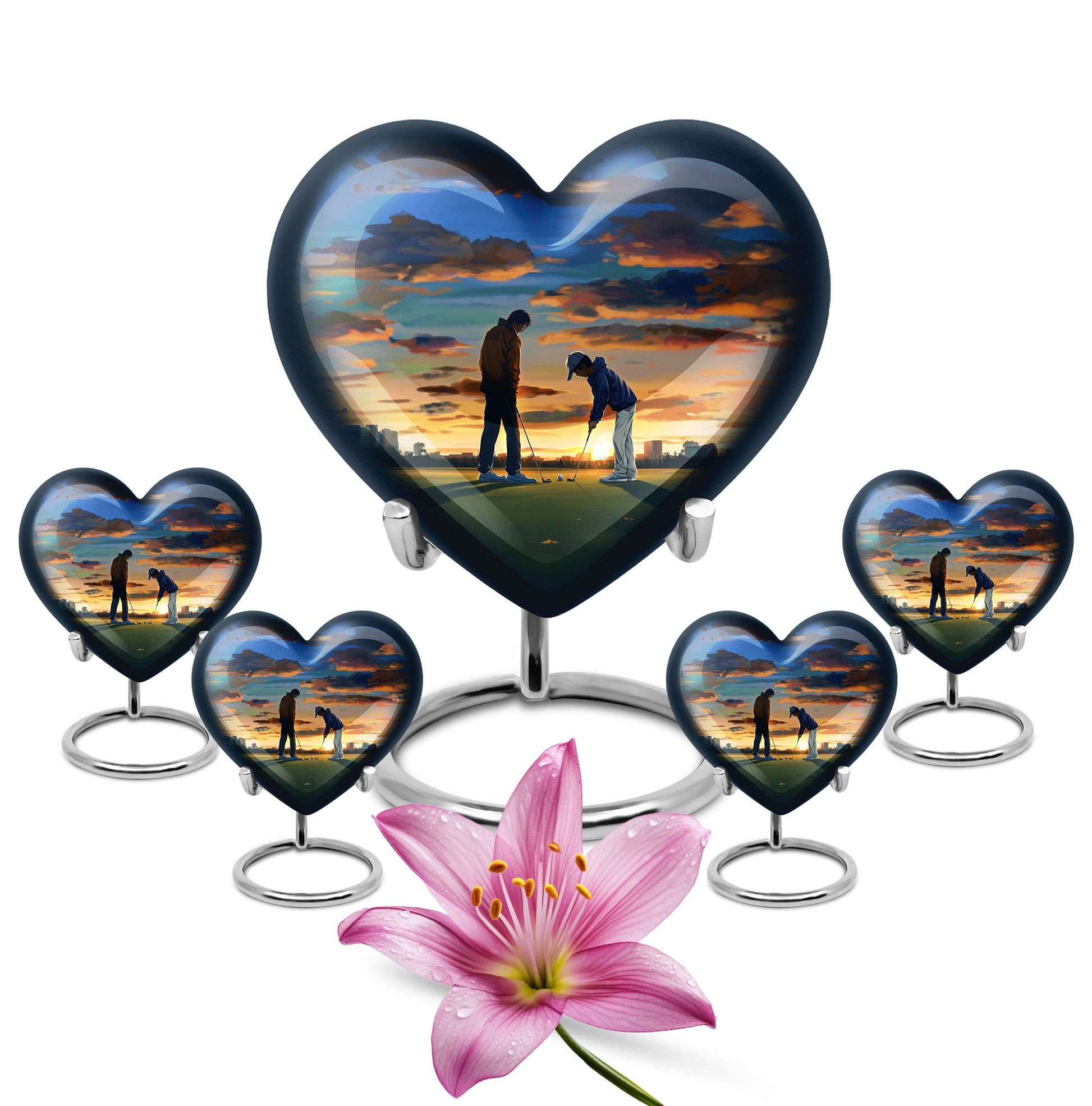  golf heart urn for adult female ashes,