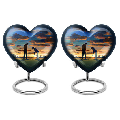  golf heart urn for adult female ashes,