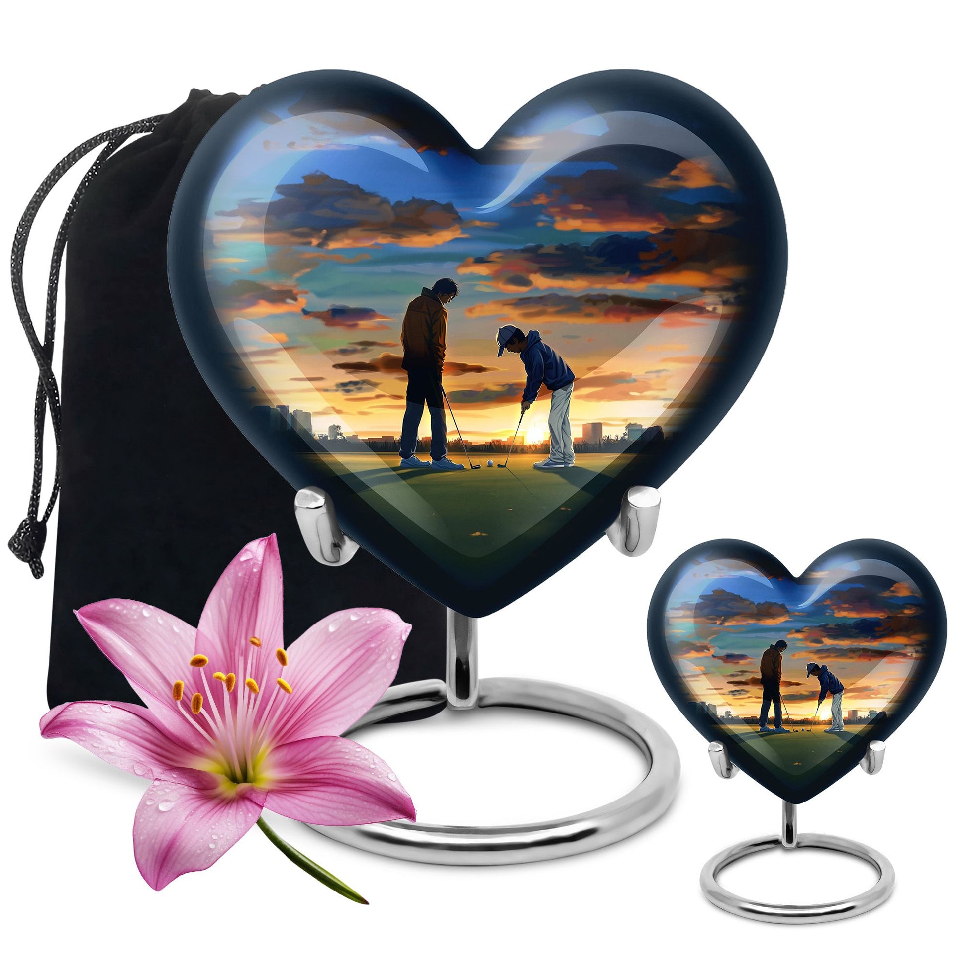  golf heart urn for adult female ashes,