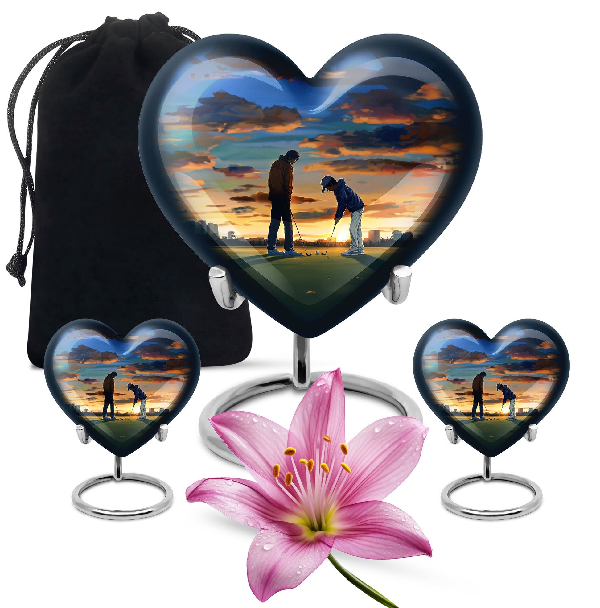  golf heart urn for adult female ashes,