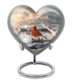 heart-shaped Cardinal Bird Urn