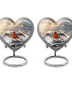 heart-shaped Cardinal Bird Urn