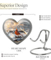 heart-shaped Cardinal Bird Urn
