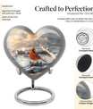 heart-shaped Cardinal Bird Urn