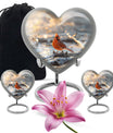 heart-shaped Cardinal Bird Urn