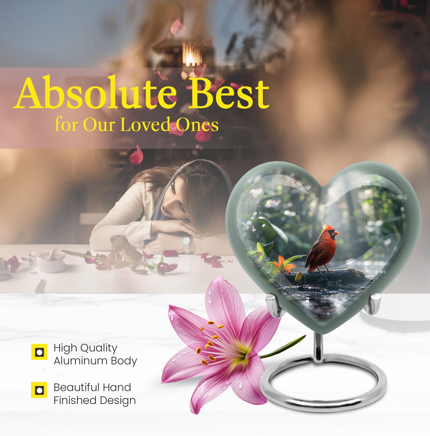 large urn for human ashes,
