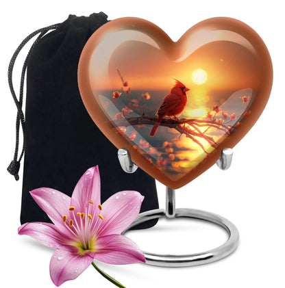 Cardinal Cremation Urn For Ashes  – Bird Cremation Urns For Women