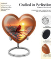 Cardinal Bird Heart Urn