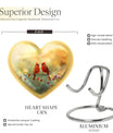 10-inch Cardinal Bird Heart Urn,
