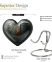 10-inch Cardinal Bird Urn, heart design cremation urn 