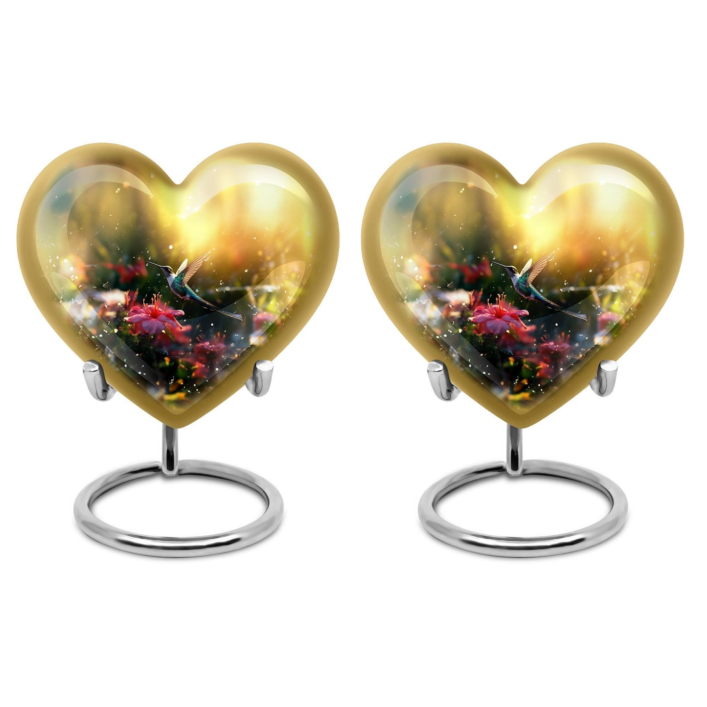 10-inch heart-shaped humming birds 