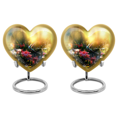 10-inch heart-shaped humming birds 
