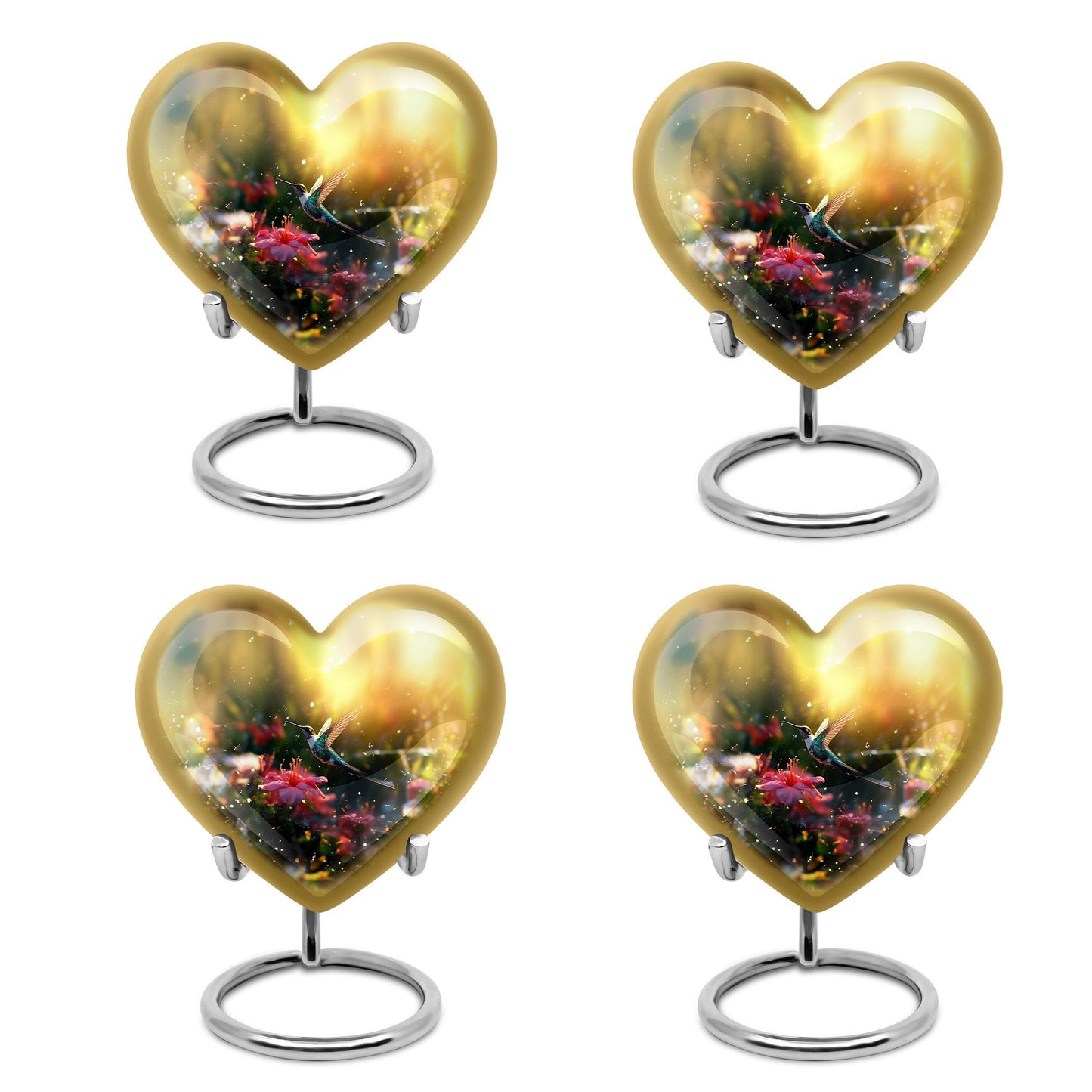 10-inch heart-shaped humming birds 