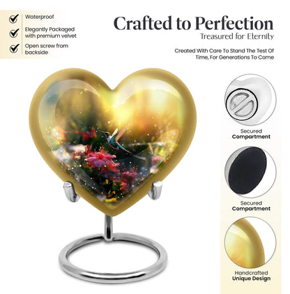 10-inch heart-shaped humming birds 