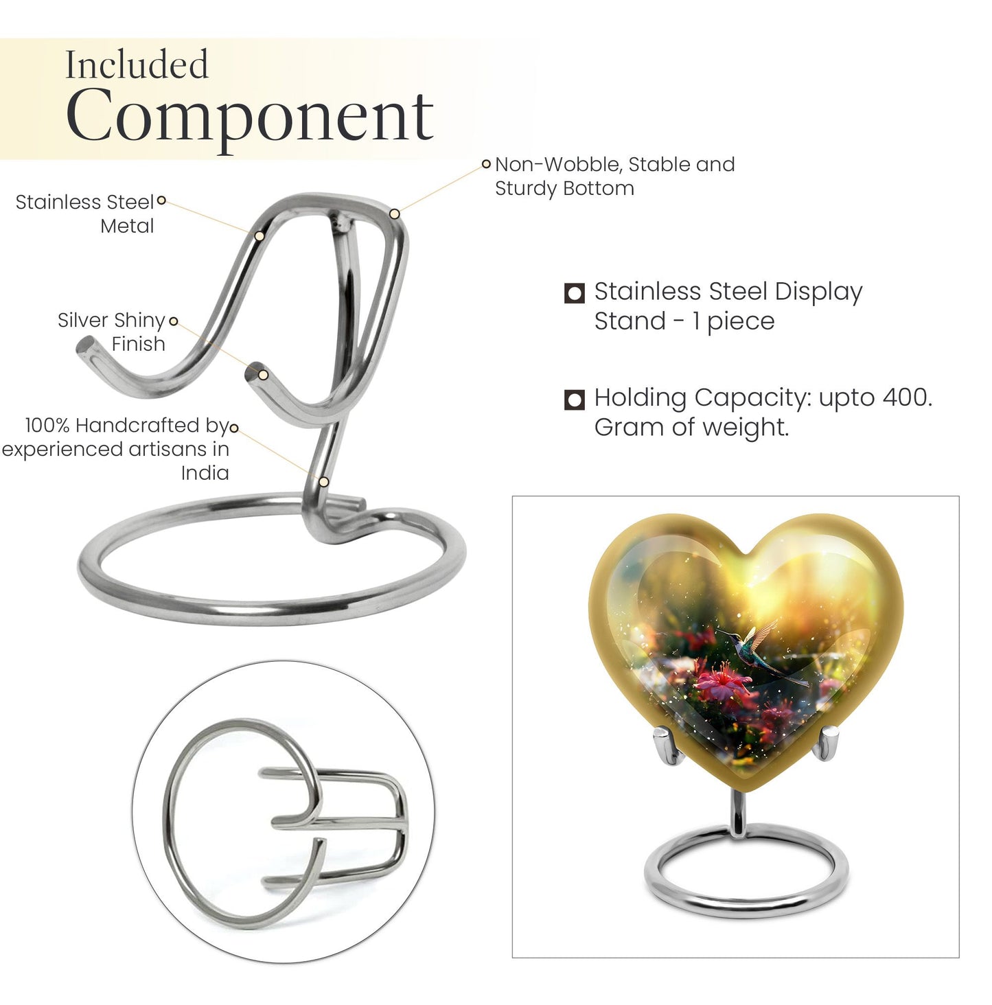 10-inch heart-shaped humming birds 