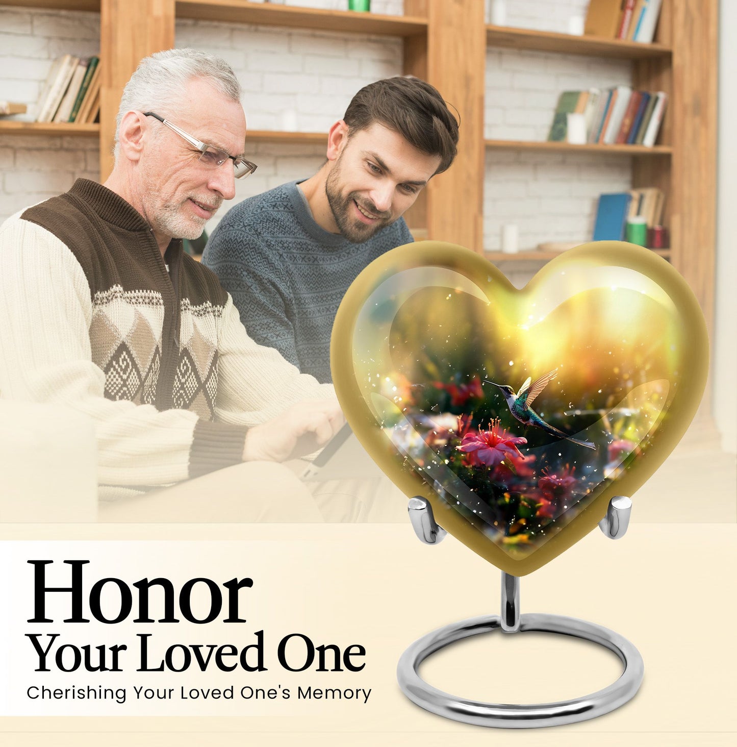 10-inch heart-shaped humming birds 