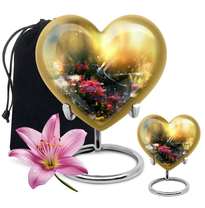10-inch heart-shaped humming birds 