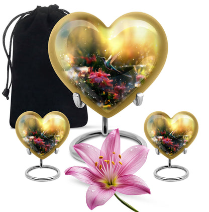 10-inch heart-shaped humming birds 