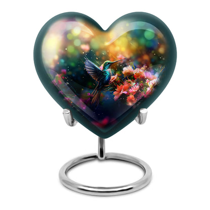 Hummingbird Heart memorial urn for adult male