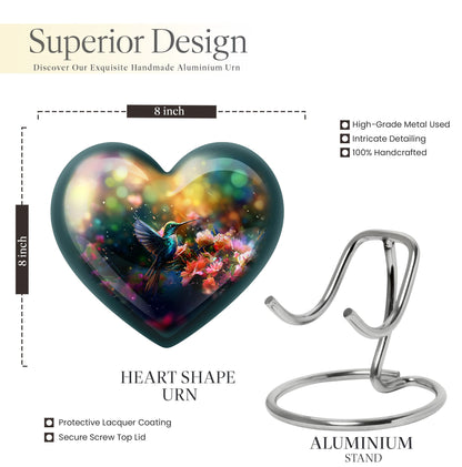 Hummingbird Heart memorial urn for adult male