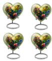 10-inch heart-shaped humming birds urn for ashes,