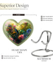 10-inch heart-shaped humming birds urn for ashes,