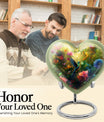 10-inch heart-shaped humming birds urn for ashes,