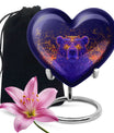 Heart themed bear urn