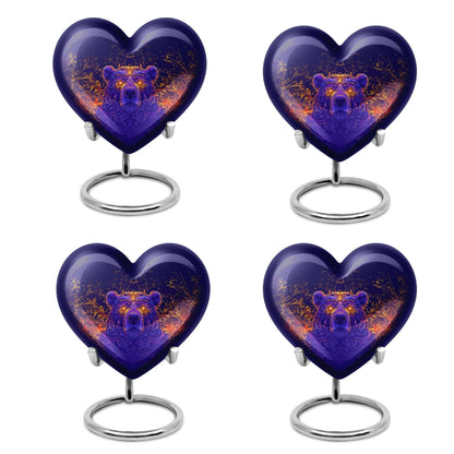 Heart themed bear urn