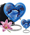 Heart-shaped 10-inch bear urn