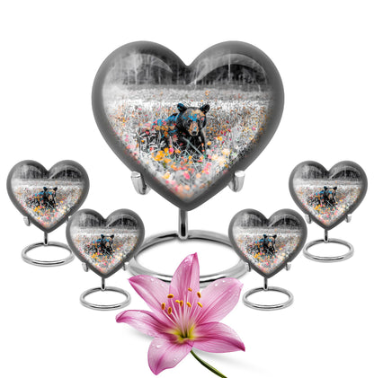 10-inch heart shaped bear urn for human 