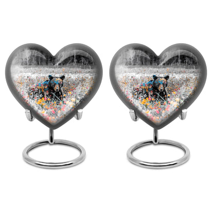 10-inch heart shaped bear urn for human 