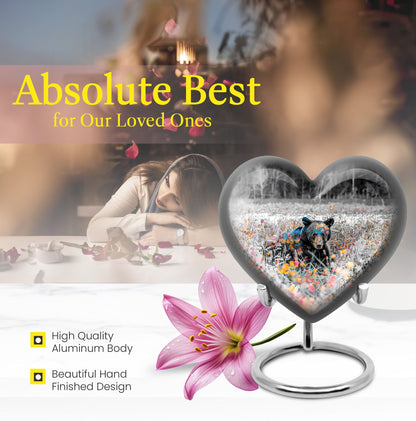 10-inch heart shaped bear urn for human 