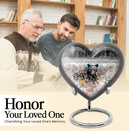 10-inch heart shaped bear urn for human 