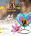 10-inch aluminum heart urn, unique burial container 