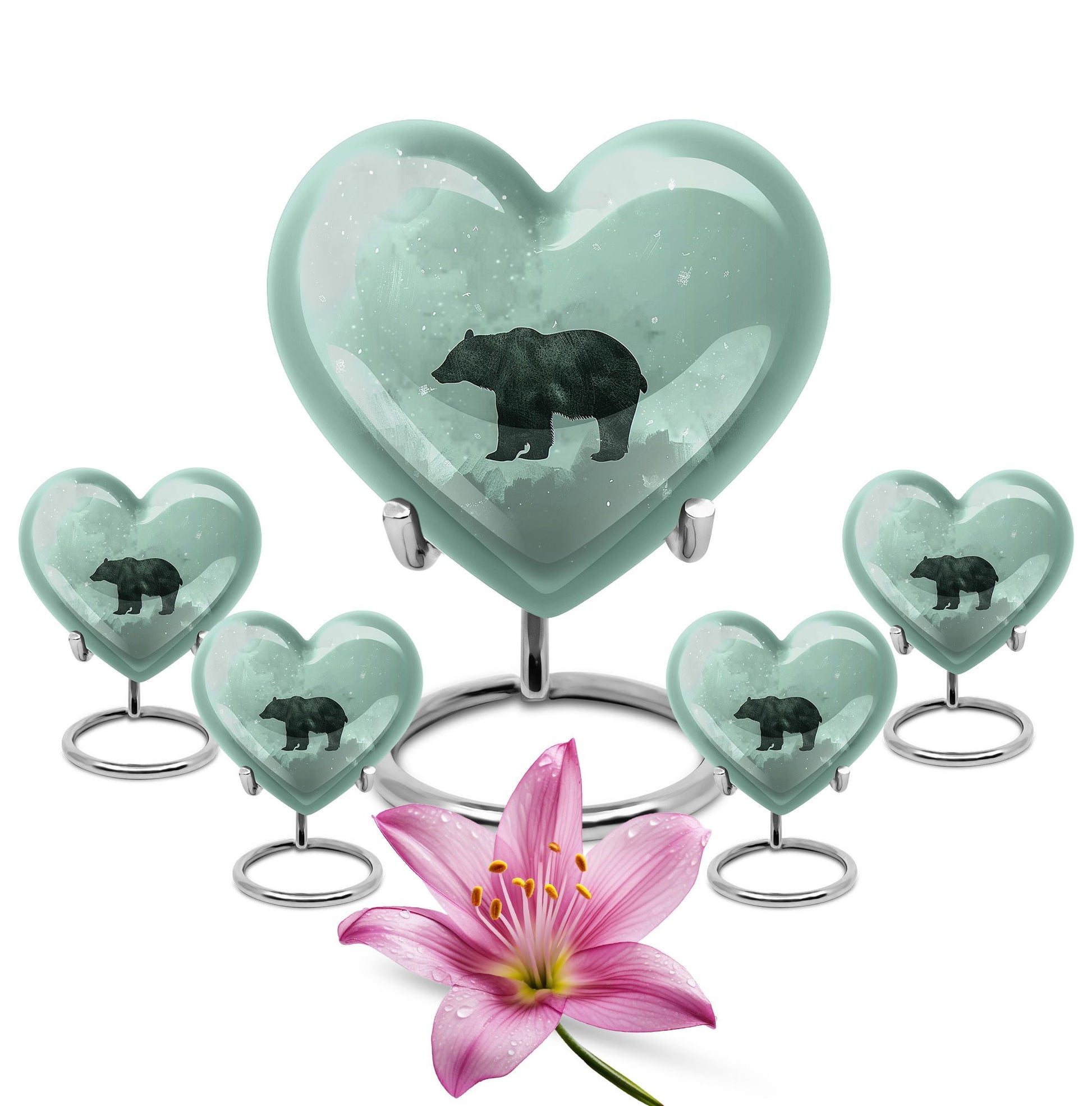 Heart Bear Urn for ashes