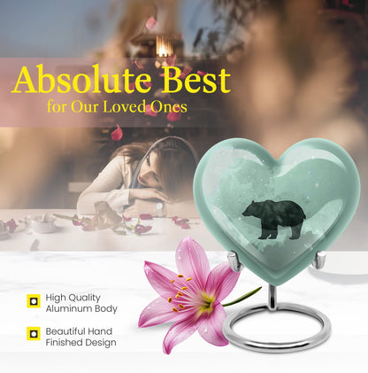 Heart Bear Urn for ashes