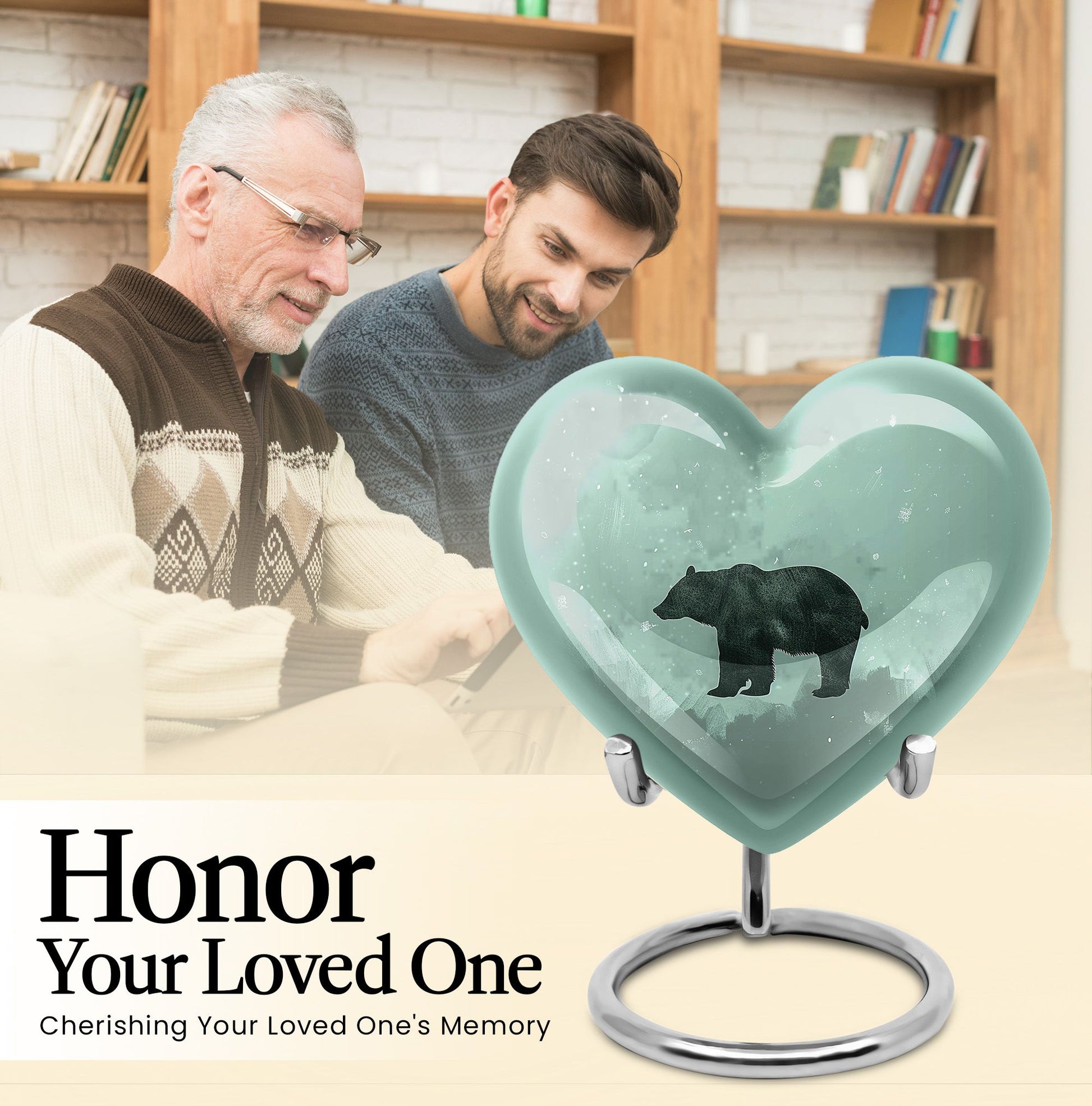 Heart Bear Urn for ashes