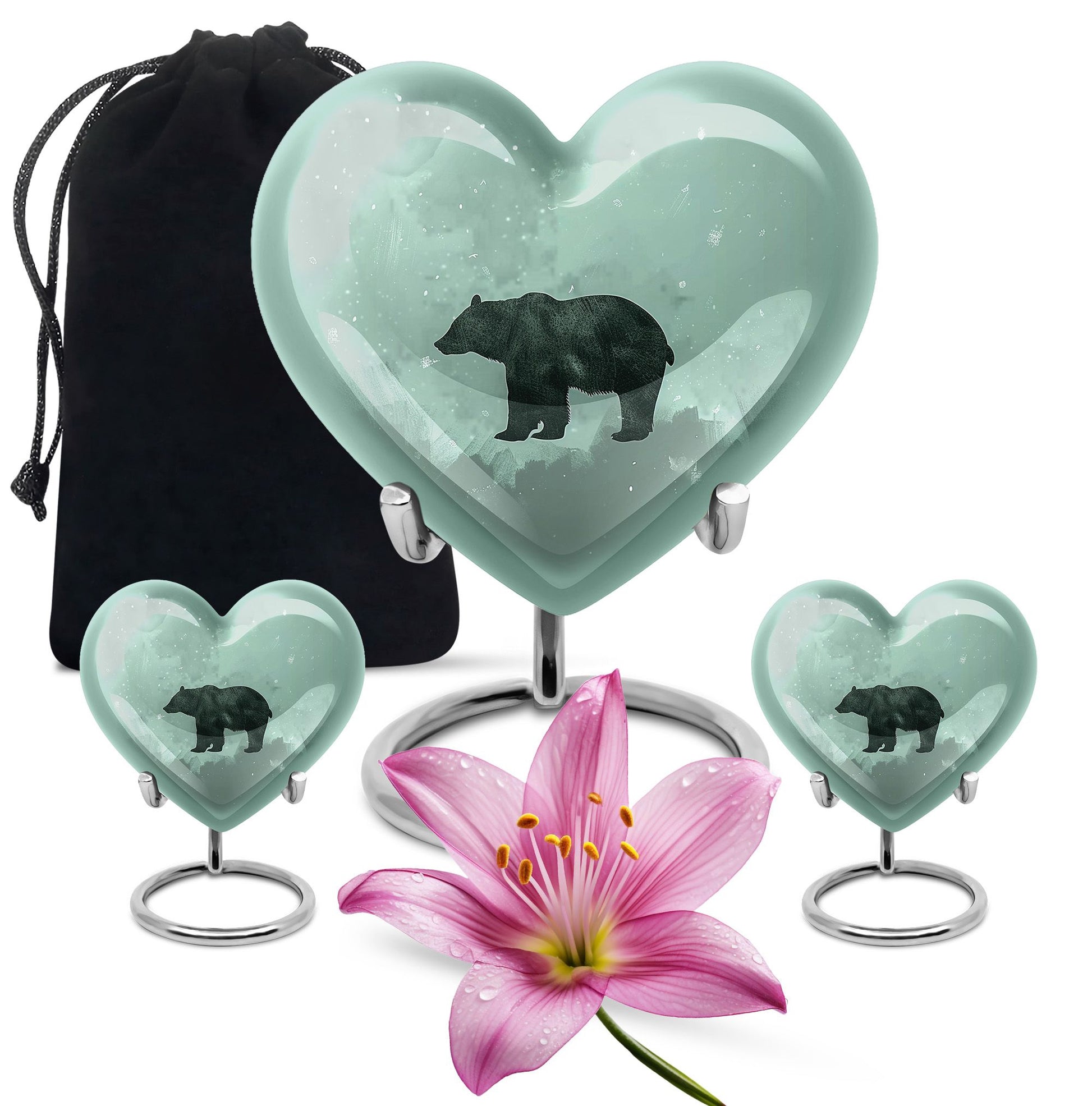 Heart Bear Urn for ashes