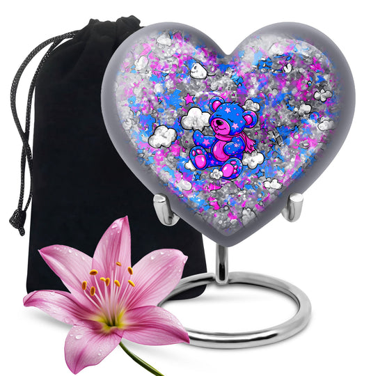  heart-shaped cremation medium urn 