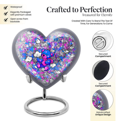  heart-shaped cremation medium urn 