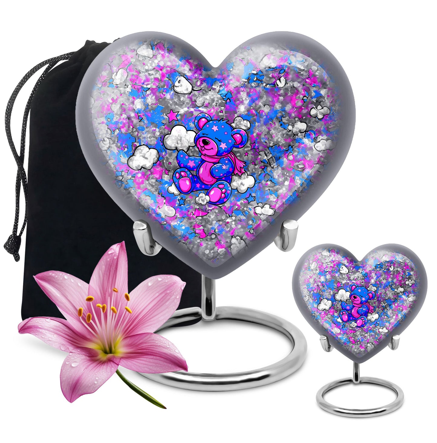  heart-shaped cremation medium urn 